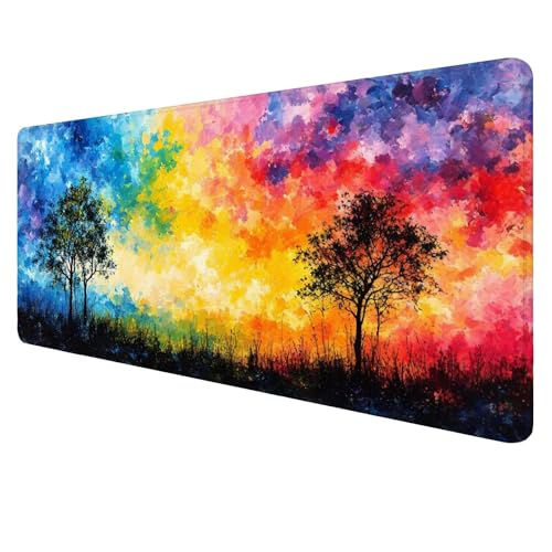 Abstrakt Mouse Mat Gaming Mouse Mat XXL 1000x500x3mm Multifunctional Mousepad Baum Schreibtischunterlage groß,Non-Slip Rubber Base,Extended Desk Protection,for PC Unterlage Schreibtisch J798 von Jaalinng