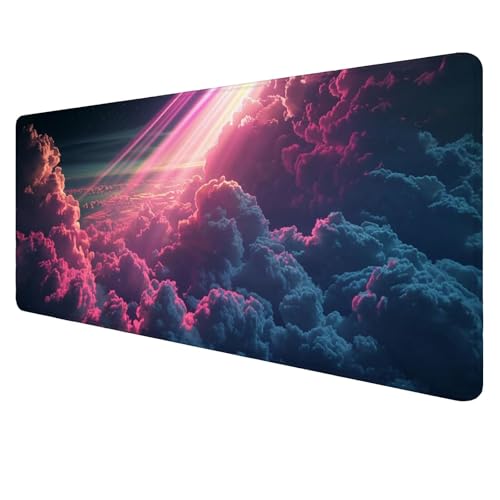 Dunkle Wolken Mouse Mat Gaming Mouse Mat XXL 1000x500x3mm Multifunctional Mousepad Rosa Schreibtischunterlage groß,Non-Slip Rubber Base,Extended Desk Protection,for PC Unterlage Schreibtisch J969 von Jaalinng