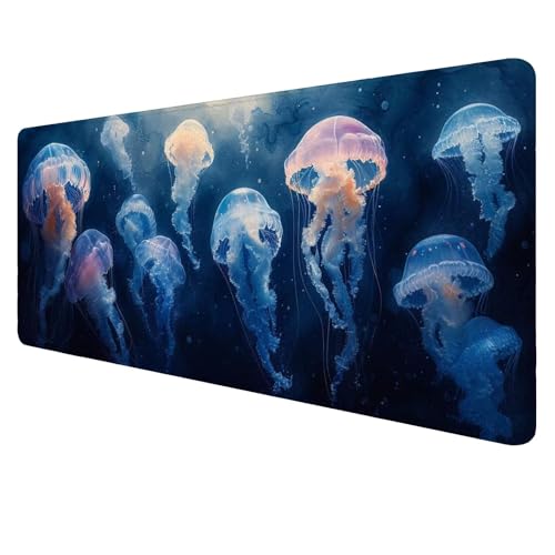 Gaming Mouse Pad Blau Mouse Mat XXL 600x300x3mm Schreibtischunterlage Groß Mousemat Rosa Non-Slip Desk Protection Stitched Edges Waterproof Desk Pad for Home Office Pc Unterlage ​Schreibtisch J511 von Jaalinng