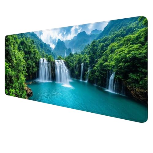 Gaming Mouse Pad Fallen Mouse Mat XXL 800x300x3mm Schreibtischunterlage Groß Mousemat Landschaft Non-Slip Desk Protection Waterproof Desk Pad for Home Office Pc Unterlage ​Schreibtisch J939 von Jaalinng