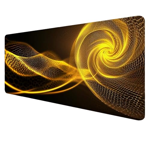 Gaming Mouse Pad Gelb Mouse Mat XXL 600x300x3mm Schreibtischunterlage Groß Mousemat Schwarz Non-Slip Desk Protection Waterproof Desk Pad for Home Office Pc Unterlage ​Schreibtisch J527 von Jaalinng