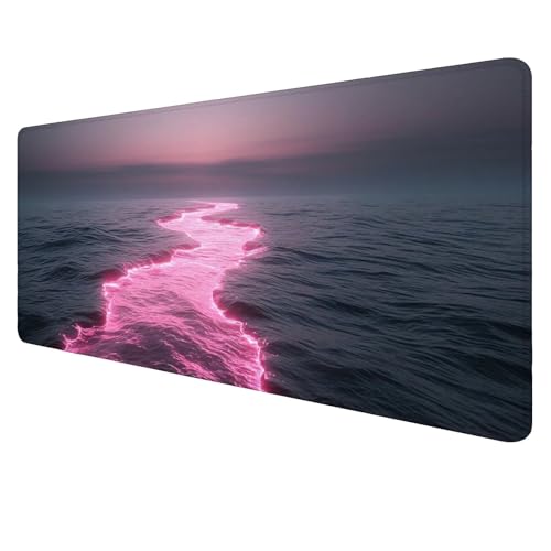 Rosa Mouse Mat Gaming Mouse Mat XXL 700x300x3mm Multifunctional Mousepad Schwarz Schreibtischunterlage groß,Non-Slip Rubber Base,Extended Desk Protection,for PC Unterlage Schreibtisch J780 von Jaalinng