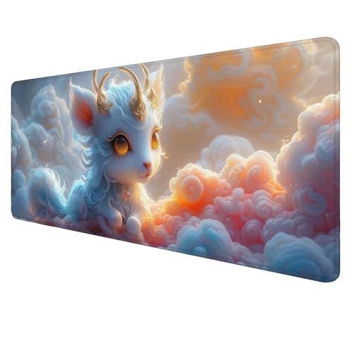 Tier Mouse Mat Gaming Mouse Mat XXL 1000x500x3mm Multifunctional Mousepad Weiß Schreibtischunterlage groß,Non-Slip Rubber Base,Extended Desk Protection,for PC Unterlage Schreibtisch J534 von Jaalinng