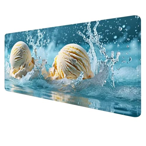 Wasser Mouse Mat Gaming Mouse Mat XXL 1000x500x3mm Multifunctional Mousepad Gelb Schreibtischunterlage groß,Non-Slip Rubber Base,Extended Desk Protection,for PC Unterlage Schreibtisch J485 von Jaalinng