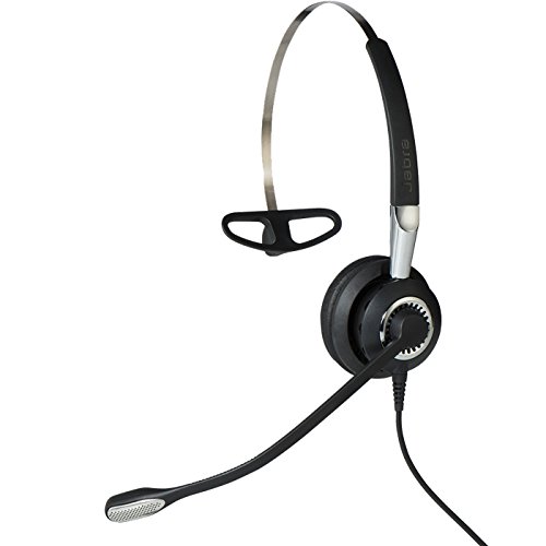 Jabra Biz 2400 II QD On-Ear Mono Headset mit Schnelltrennkupplung - Leichtgewichtiger Noise Cancelling Kabel-Kopfhörer mit HD Voice und weichem Kopfpolster für Tischtelefone 2486-820-209 schwarz Quick Disconnect von Jabra