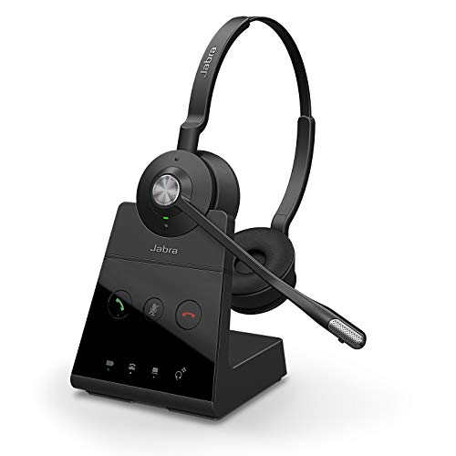 Jabra Engage 75 On-Ear Dect Stereo Headset - Skype for Business zertifizierter drahtloser Kopfhörer mit Noise-Cancelling für Tischtelefone und Softphones - schwarz - EU-Version von Jabra