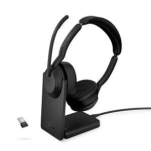 Jabra Evolve2 55 MS mit Ladestation Headset schwarz von Jabra