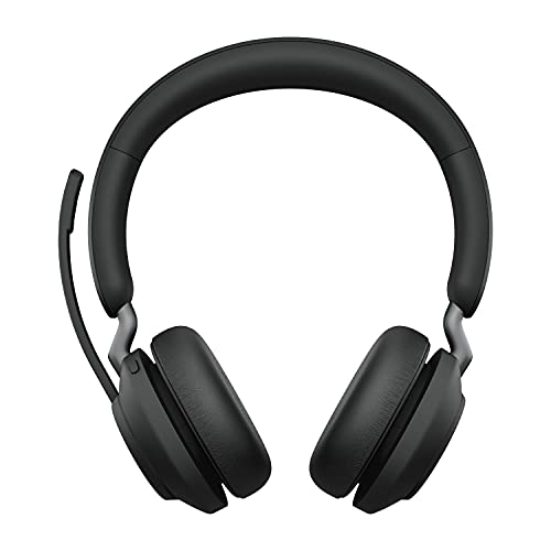 Jabra Evolve2 65 Wireless PC Headset – Noise Cancelling UC Certified Stereo Headphones With Long-Lasting Battery – USB-A Bluetooth Adapter – Black von Jabra