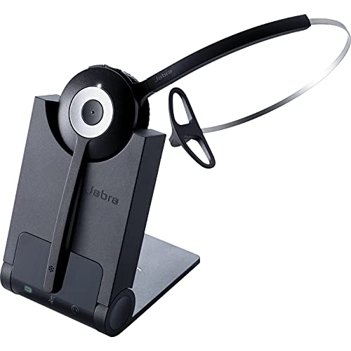 Jabra Pro 920 DECT Kabelloses On-Ear Mono Headset - HD Voice und Noise Cancelling - ganztägige Akkulaufzeit - optimal zur Verwendung mit Tischtelefonen in Europa - EU-Stecker, Schwarz von Jabra