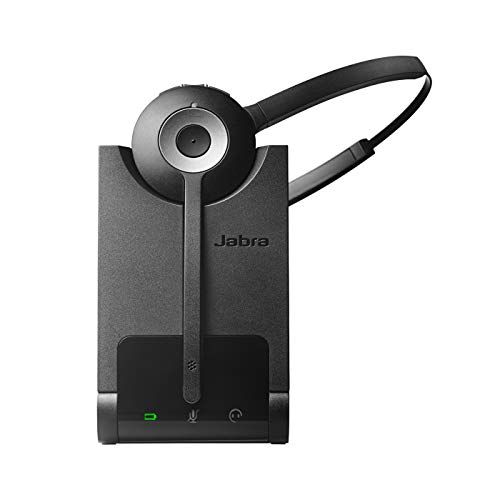 Jabra Pro 920 DECT Kabelloses On-Ear Mono Headset - HD Voice und Noise Cancelling - ganztägige Akkulaufzeit - optimal zur Verwendung mit Tischtelefonen in Europa - EU-Stecker, Schwarz von Jabra