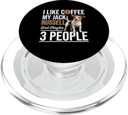 Jack Russell Terrier Hund Haustier Ich mag Kaffee, mein Jack Russell PopSockets PopGrip für MagSafe von Jack Russell Terrier Dog Breed Pet Designs