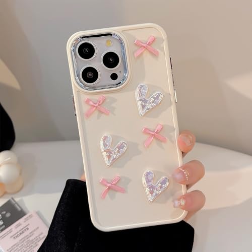 Jacyren Handyhülle Kompatible mit iPhone 15 Plus Hülle Frauen Süßes Herz Silikon Handyhülle Senior Glitzer Weich TPU Bumper Kratzfest Stoßfest Cover Schutzhülle für iPhone 15 Plus von Jacyren