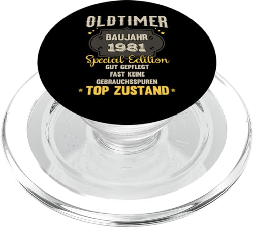 Oldtimer Baujahr 1981 - 44. Geburtstag PopSockets PopGrip für MagSafe von Jahrgang Geburtstag Geschenk