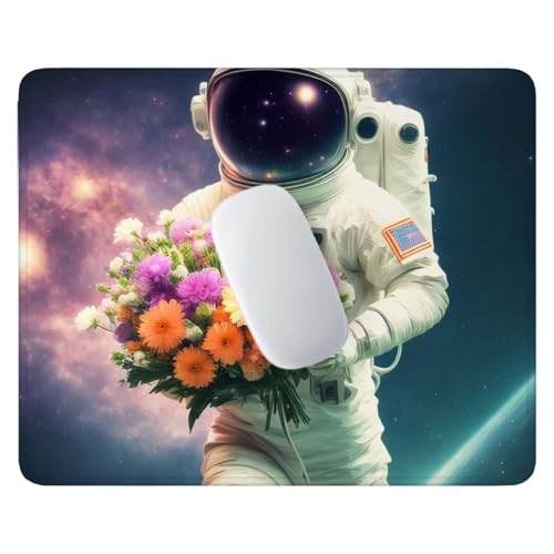 Gaming Mauspad 260x220x3 mm - Astronaut Mauspad, Mousepad mit vernähten Kanten Wasserdicht und rutschfest, Schreibtischunterlage, Verbessert Präzision und Geschwindigkeit, Gaming Zubehör C-1048 von Jalican