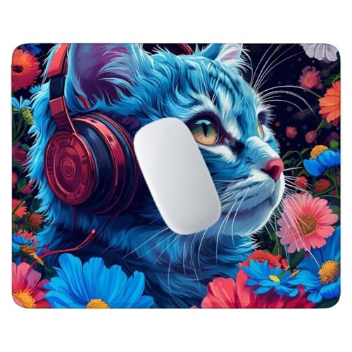 Gaming Mauspad 320x260x3 mm - Katze Mauspad, Mousepad mit vernähten Kanten Wasserdicht und rutschfest, Schreibtischunterlage, Verbessert Präzision und Geschwindigkeit, Gaming Zubehör C-228 von Jalican