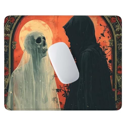 Mauspad, Geist Mousepad, 290x240x3 mm, Wasserdichtes Gaming Mauspad, mit Rutschfester Gummiunterseite, Kleines-Mauspad für Damen, Herren, Tragbar Desk Mat Zuhause, Büro, Reisen C-1045 von Jalican