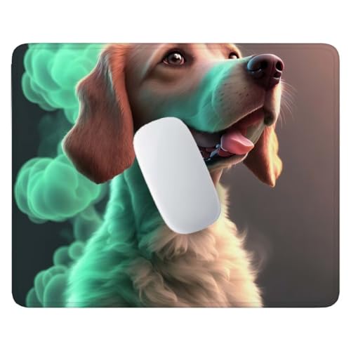 Mauspad – 36x30 cm Gaming Mousepad – rutschfest und Wasserdicht – mit Vernähten Kanten Mauspad Klein Verbessert Geschwindigkeit und Präzision, Mauspads für Büro, Laptop – Hund als Haustier C-189 von Jalican