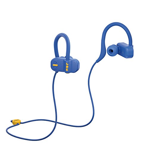 Jam Live Fast - Bluetooth In-Ear-Kopfhörer für Sport & Workout, Ohrklammer für festen Sitz, 12 Std. Akkulaufzeit, 10m BT Radius, Freihand Telefonie, Schweißresistent, Ohrstöpsel in 3 Größen - Blue von Jam
