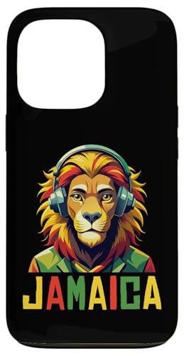 Hülle für iPhone 13 Pro Rasta Reggae Musik Kopfhörer Jamaikanischer Jamaika Löwe von Jamaika Löwe Outfit Rasta Reggae Musik Rastafari