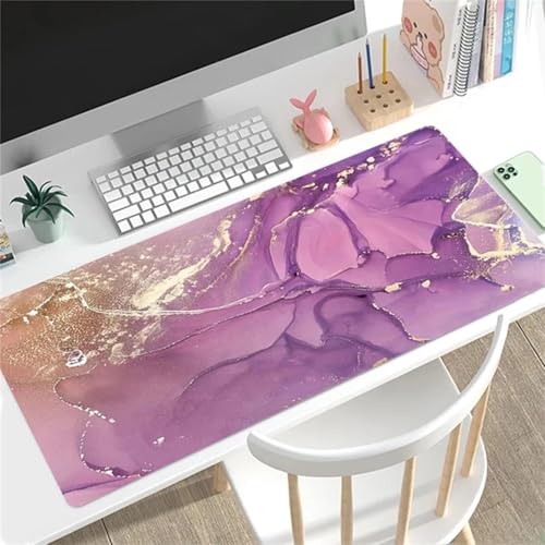 Gaming Mauspad XXL 700x300x2mm Mousepad Groß,Vernähte Kanten Verbessert Präzision und Geschwindigkei für Home Office Marmor von Januave