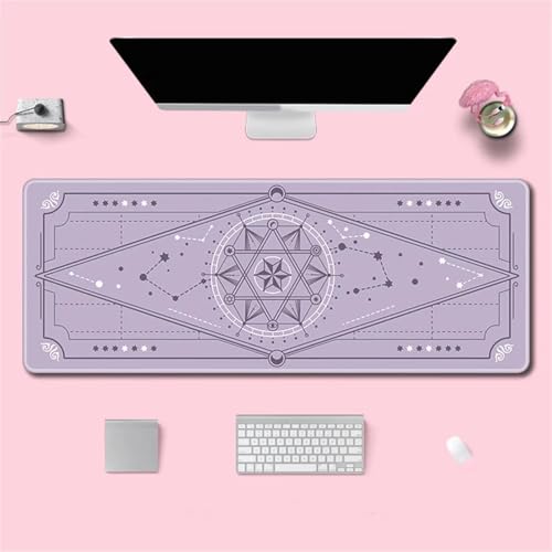 Lila Übergröße Mauspad Gaming,Mousepad Groß,Vernähte Kanten Mouse Pad rutschfest,Tischunterlage Large Size für Home Office 600x300x3mm von Januave