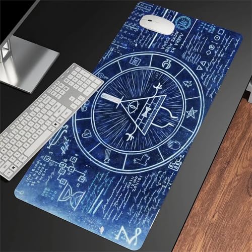 Marineblau Übergröße Mauspad Gaming,Mousepad Groß,Vernähte Kanten Mouse Pad rutschfest,Tischunterlage Large Size für Home Office 1000x500x3mm von Januave