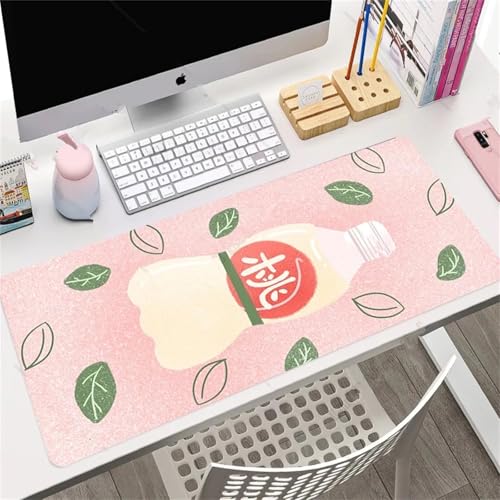 Pfirsich-Fizz Übergröße Mauspad Gaming,Mousepad Groß,Vernähte Kanten Mouse Pad rutschfest,Tischunterlage Large Size für Home Office 600x300x3mm von Januave