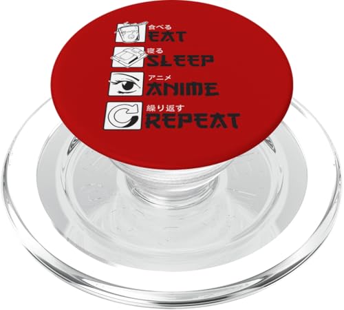 Eat Sleep Anime Repeat Anime Merch Anime Stuff Otaku Anime PopSockets PopGrip für MagSafe von Japan Anime Merch Aesthetic Co.