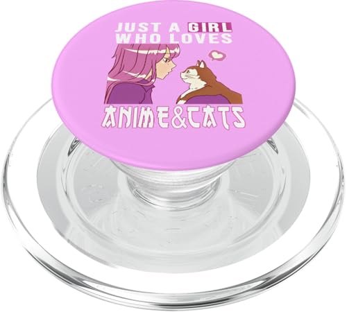 Just A Girl Who Loves Anime And Cats. Anime Merch Anime Girl PopSockets PopGrip für MagSafe von Japan Anime Merch Aesthetic Co.