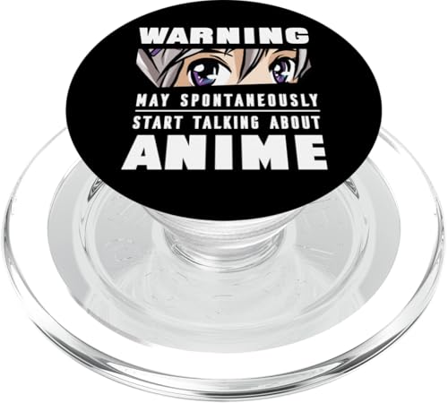 Warning May Spontaneously Talk About Anime Anime Girl PopSockets PopGrip für MagSafe von Japan Anime Merch Aesthetic Co.