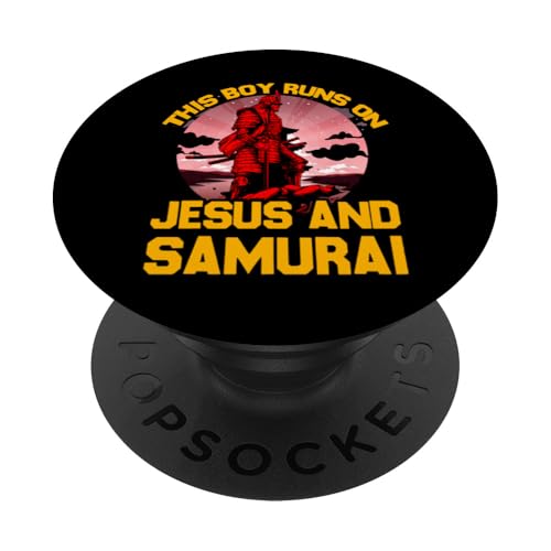 Samurai Krieger Retro Japanischer Schwertkämpfer PopSockets mit austauschbarem PopGrip von Japan Samurai Fans Designs