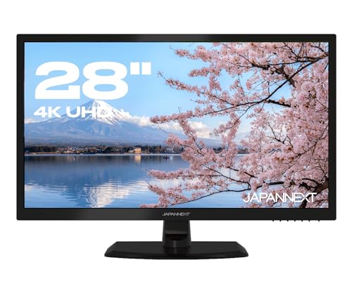 JapanNext 28 Zoll 4K UHD PC Monitor JN-T2822UHD | 16:9-3840x2160 | TN LED Panel | 2xHDMI - 2xDP - 60hz | Blaulichtfilter - Flickerfrei von JapanNext