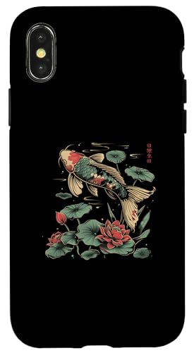 Hülle für iPhone X/XS Pond Pet Karpfenliebhaber Japanische Kunst Blume Koi Lotus Fisch von Japanese Culture History Lover Japan
