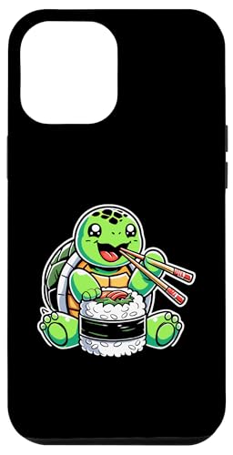 Hülle für iPhone 12 Pro Max Kawaii Turtle Eating Musubi Hawaii Japanisches Essen Reis von Japanese Food Gift For A Musubi Lover