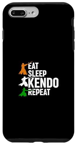 Hülle für iPhone 7 Plus/8 Plus Eat Sleep Kendo Repeat - Kendo Wrestler Kendo Fighter von Japanese Kendo Fighter Kendo Martial Arts