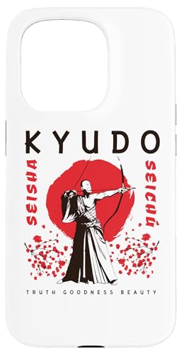 Hülle für iPhone 15 Pro Kyudo Zen Bogenschießen Seisha Seichu Kampfsport Samurai Krieger von Japanese Kyudo Archery Bushido Zen Martial Arts