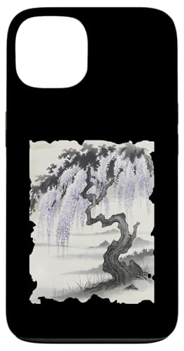 Hülle für iPhone 13 Glyzinienbaum Sumi-e Grafik – Vintage japanische Kunst Glyzinie von Japanese Merchandise Apparel Gifts