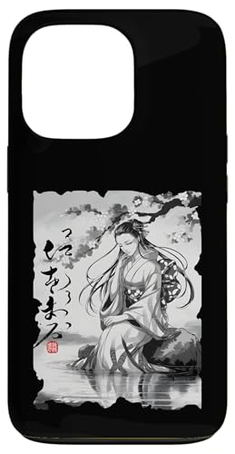 Hülle für iPhone 13 Pro Anime-Charakter Sumi-e Grafik – japanische Vintage-Kunst von Japanese Merchandise Apparel Gifts