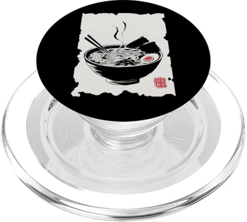 Ramen Japanische Kunst – Vintage Nudelsuppe Sumi-e Grafik PopSockets PopGrip für MagSafe von Japanese Merchandise Apparel Gifts