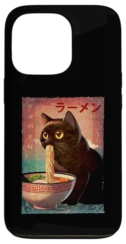 Hülle für iPhone 13 Pro Kawaii Katze Ramen Nudel Anime Japanisch Niedlich Ästhetisch von Japanese Ramen Bowl Cat Eating Noodles Kawaii