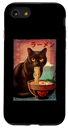 Hülle für iPhone SE (2020) / 7 / 8 Kawaii Katze Ramen Nudel Anime Japanisch Niedlich Ästhetisch von Japanese Ramen Bowl Cat Eating Noodles Kawaii