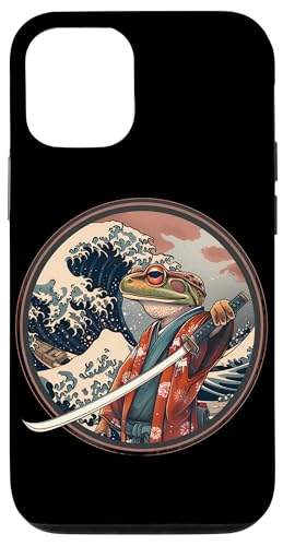 Hülle für iPhone 12/12 Pro Samurai Frosch Ozean Kunstwerk Japanischer Krieger Japanische Kunst von Japanese Samurai Warrior Animals