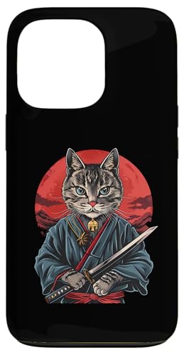 Hülle für iPhone 13 Pro Samurai-Katze Japanische Kunst Japanischer Krieger Japanische Ninja-Katze von Japanese Samurai Warrior Animals