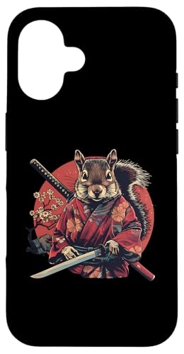 Hülle für iPhone 16 Samurai-Eichhörnchen Japanisches Samurai-Eichhörnchen Japanischer Krieger von Japanese Samurai Warrior Animals