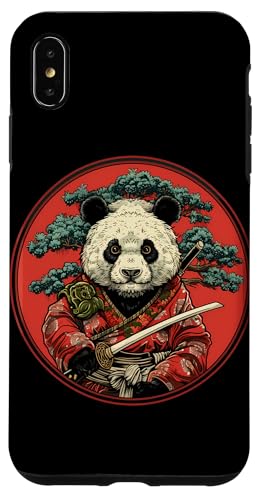 Hülle für iPhone XS Max Samurai Panda Japanischer Krieger Japanischer Ninja Panda Kunstwerk von Japanese Samurai Warrior Animals