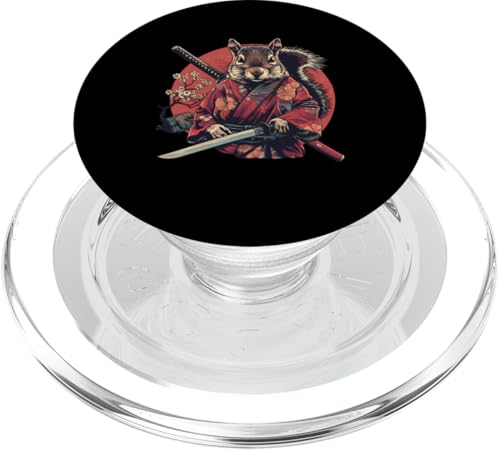 Samurai-Eichhörnchen Japanisches Samurai-Eichhörnchen Japanischer Krieger PopSockets PopGrip für MagSafe von Japanese Samurai Warrior Animals