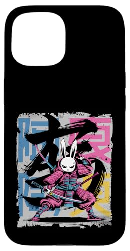 Japanische Streetwear im Anime-Stil mit Samurai-Hase Hülle für iPhone 15 von Japanese Samurai Warrior Designs