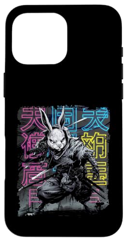 Japanische Streetwear im Anime-Stil mit Samurai-Hase Hülle für iPhone 16 Pro Max von Japanese Samurai Warrior Designs