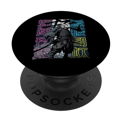 Tiger Samurai Japanese Warrior Anime-Streetwear PopSockets Klebender PopGrip von Japanese Samurai Warrior Designs