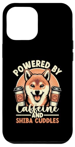 Hülle für iPhone 13 Pro Max Angetrieben durch Koffein und Shiba Cuddles von Japanese Shiba Inu Dog Lover Gifts